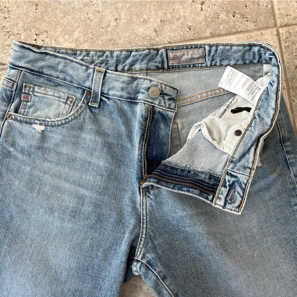 AG Jeans Contour 360° Angeline High Rise Flare Stretch Raw Hem Blue Jeans, 30 - Picture 8 of 10